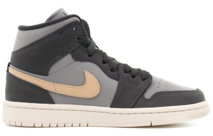 (WMNS) Air Jordan 1 Mid \'Iron Grey Onyx\'  BQ6472-020 Signature Shoe