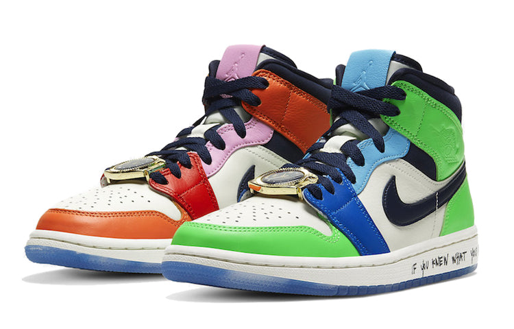 (WMNS) Melody Ehsani x Air Jordan 1 Mid \'Fearless\'  CQ7629-100 Vintage Sportswear