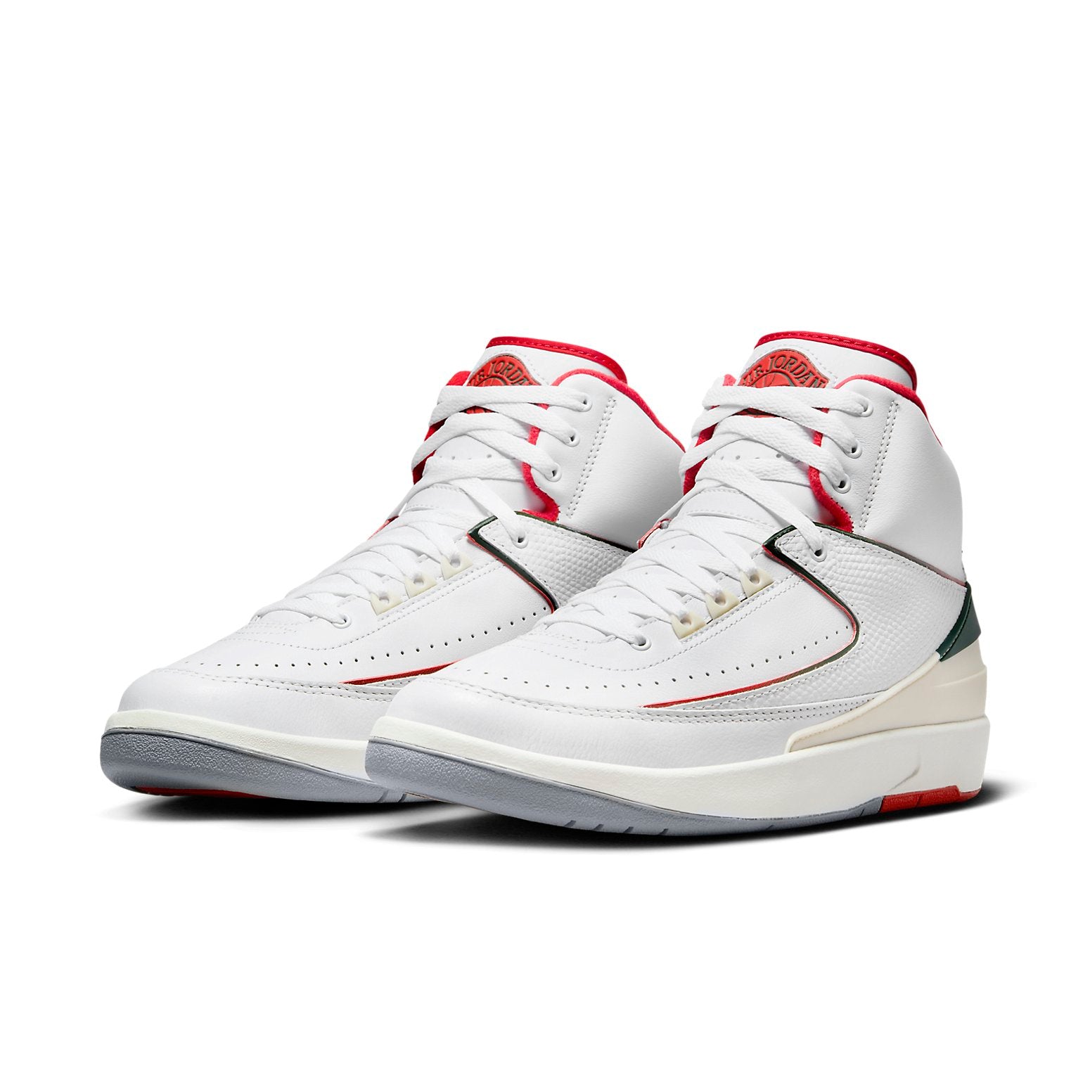 Air Jordan 2 \'White Fire Red\'  DR8884-101 Signature Shoe