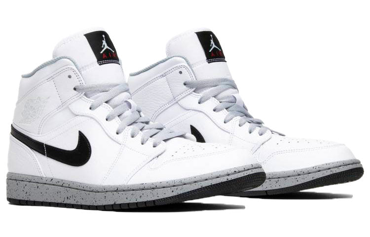 Air Jordan 1 Mid \'White Cement\'  554724-115 Epochal Sneaker