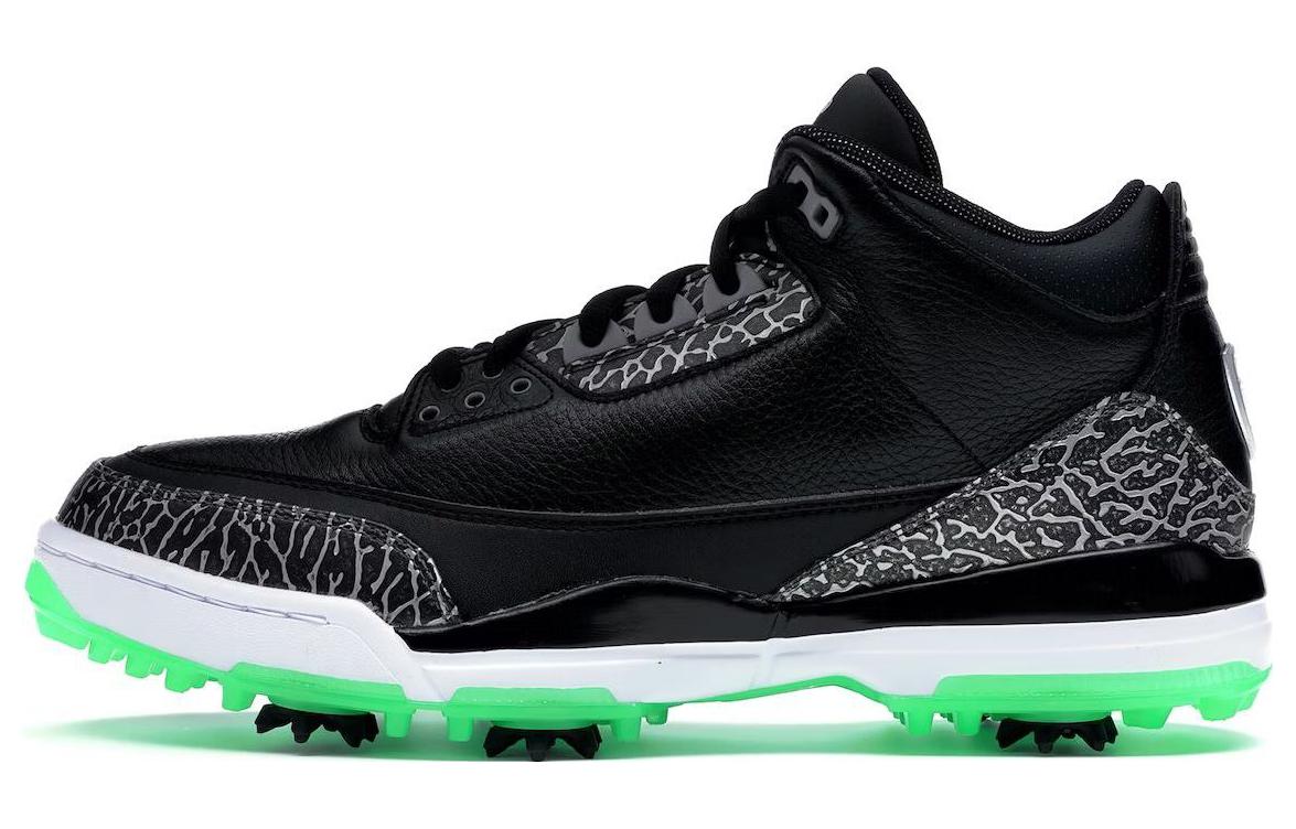 Air Jordan 3 Retro Golf Black Green Glow  AJ3783-001 Antique Icons