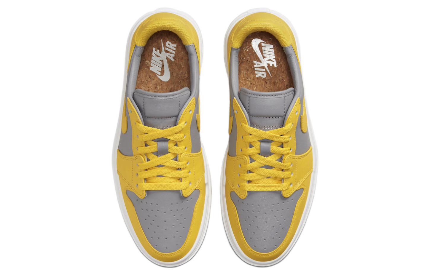 (WMNS) Air Jordan 1 Elevate Low \'Cement Grey Varsity Maize\'  DH7004-017 Signature Shoe