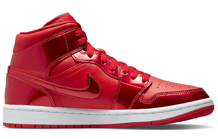 (WMNS) Air Jordan 1 Mid SE \'University Red Pomegranate\'  DH5894-600 Signature Shoe