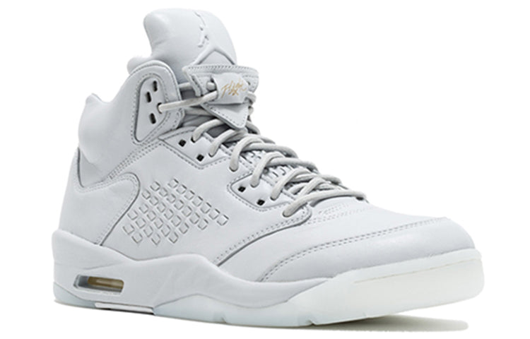 Air Jordan 5 Retro Premium \'Pure Platinum\'  881432-003 Signature Shoe