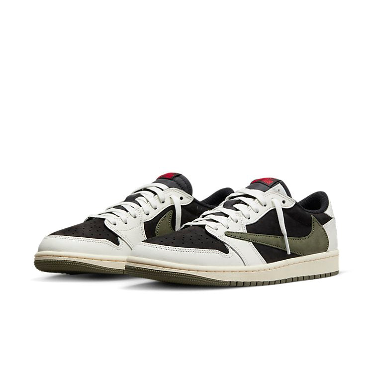 (WMNS) Air Jordan 1 Retro Low OG SP \'Travis Scott Medium Olive\'  DZ4137-106 Signature Shoe