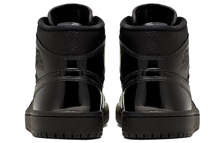 (WMNS) Air Jordan 1 Mid Patent \'Triple Black\'  BQ6472-003 Cultural Kicks