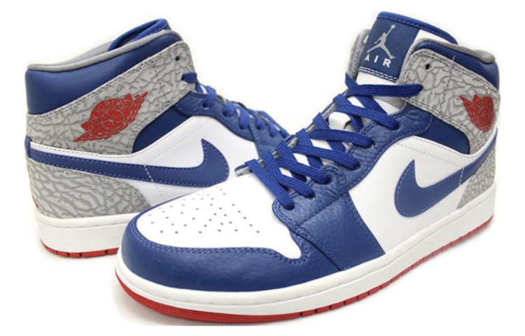 Air Jordan 1 Mid \'True Blue\'  554724-107 Epoch-Defining Shoes