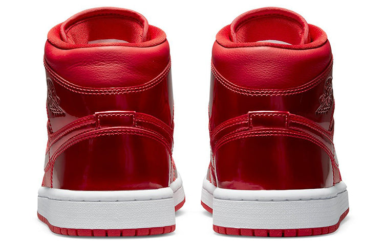 (WMNS) Air Jordan 1 Mid SE \'University Red Pomegranate\'  DH5894-600 Signature Shoe