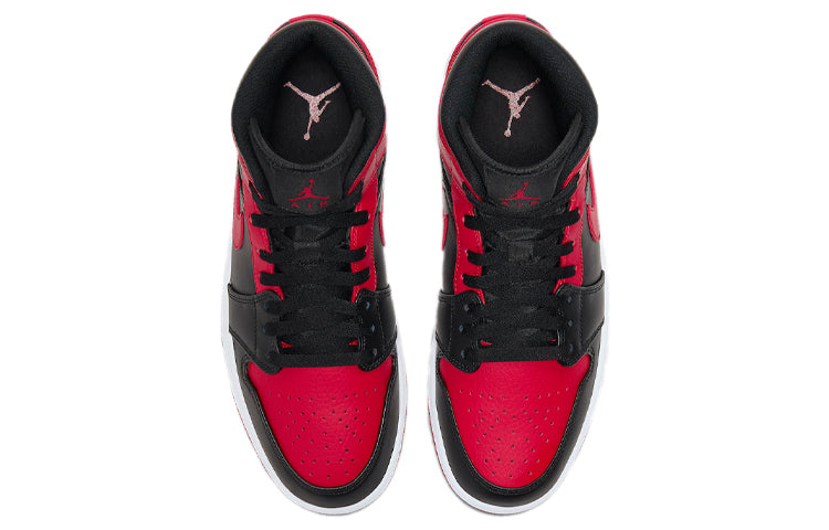 Air Jordan 1 Mid \'Banned\'  554724-074 Vintage Sportswear