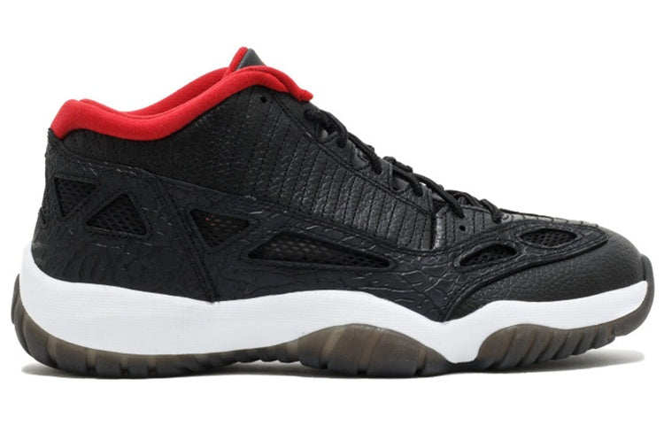 Air Jordan 11 Retro Low \'Black Charcoal Red\' 2011  306008-001 Signature Shoe