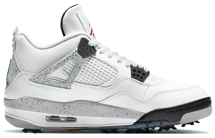 Air Jordan 4 Golf \'White Cement\'  CU9981-100 Signature Shoe