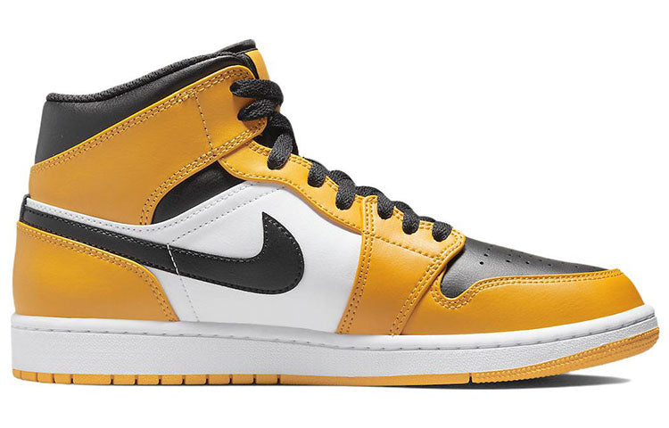 Air Jordan 1 Mid \'Reverse Yellow Toe\'  554724-701 Vintage Sportswear