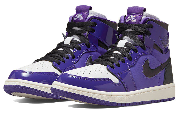 (WMNS) Air Jordan 1 Zoom Comfort \'Court Purple Patent\'  CT0979-505 Signature Shoe