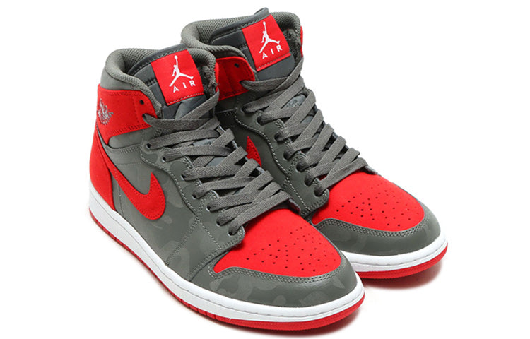 Air Jordan 1 Retro High Premium \'Red Camo\'  AA3993-032 Epochal Sneaker
