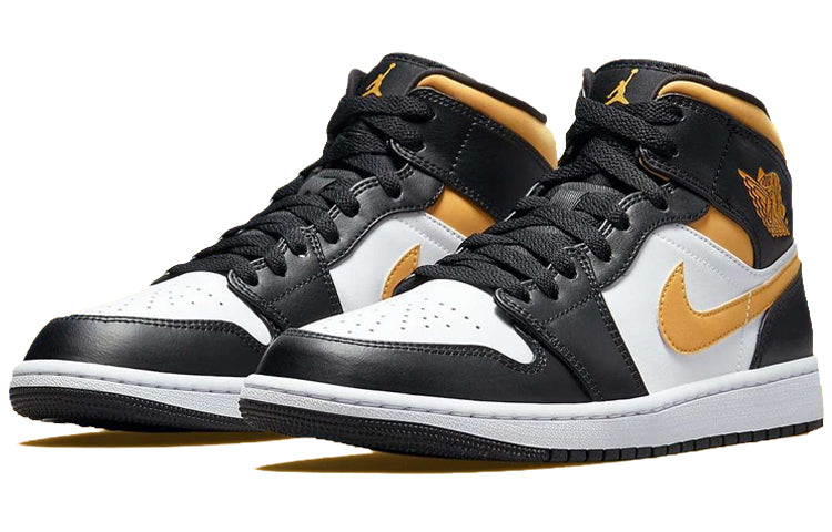 Air Jordan 1 Mid \'Black University Gold\'  554724-177 Epochal Sneaker