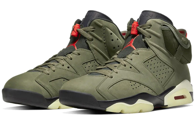 Travis Scott x Air Jordan 6 Retro \'Olive\'  CN1084-200 Vintage Sportswear