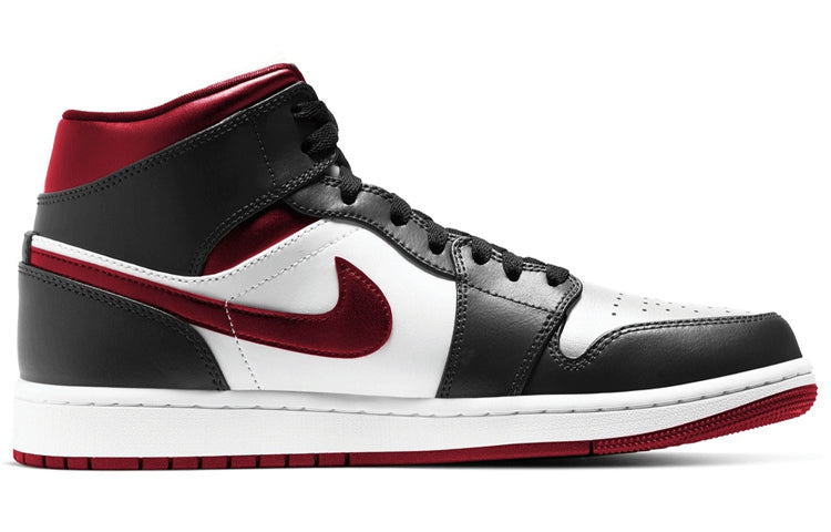 Air Jordan 1 Mid 'Black White Gym Red' 554724-122 Iconic Trainers - Click Image to Close