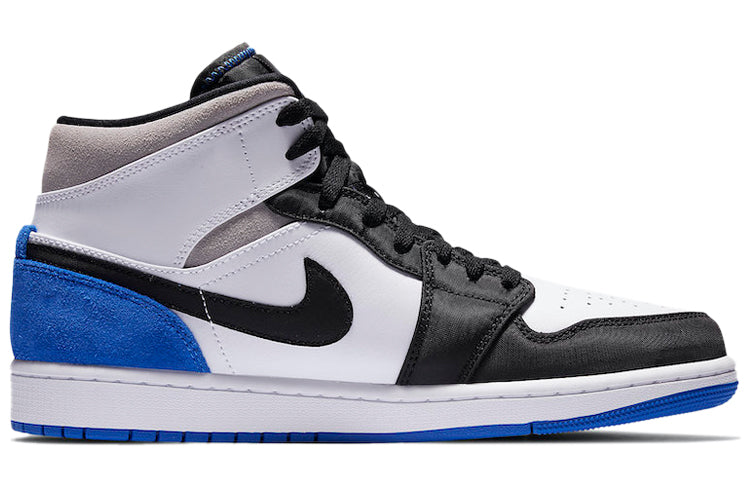 Air Jordan 1 Mid SE \'Royal Black Toe\'  852542-102 Vintage Sportswear