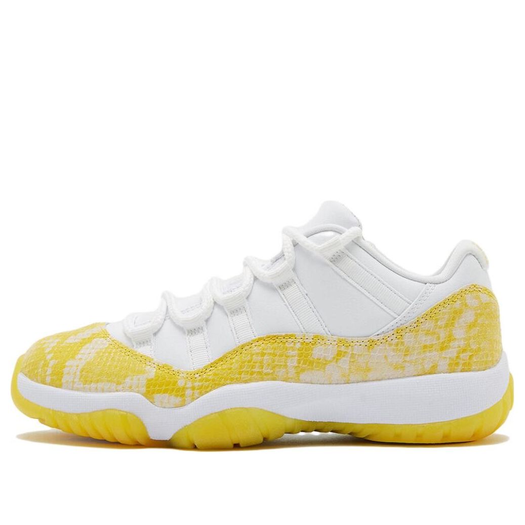 (WMNS) Air Jordan 11 Retro Low 'Yellow Snakeskin' AH7860-107 Classic Sneakers