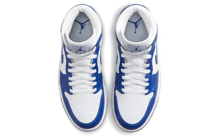 (WMNS) Air Jordan 1 Mid \'Kentucky Blue\'  BQ6472-104 Cultural Kicks