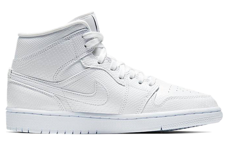 (WMNS) Air Jordan 1 Mid \'White Snakeskin\'  BQ6472-110 Antique Icons