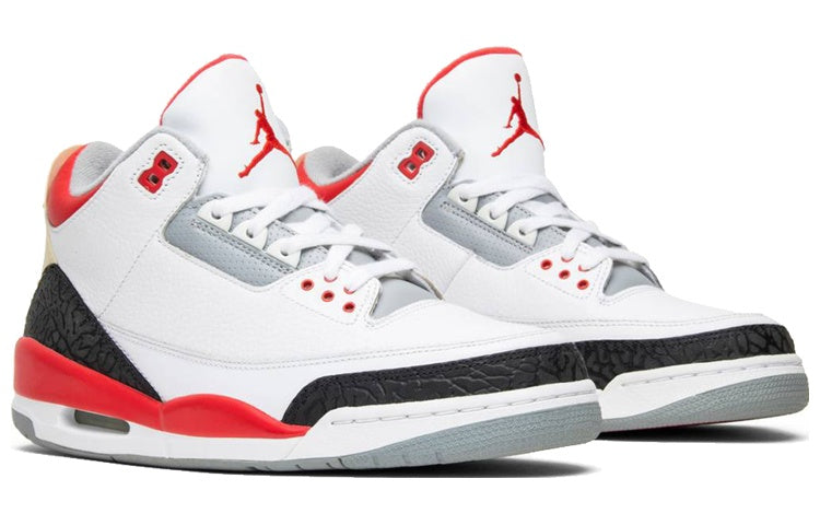 Air Jordan 3 Retro \'Fire Red\' 2007  136064-161 Signature Shoe