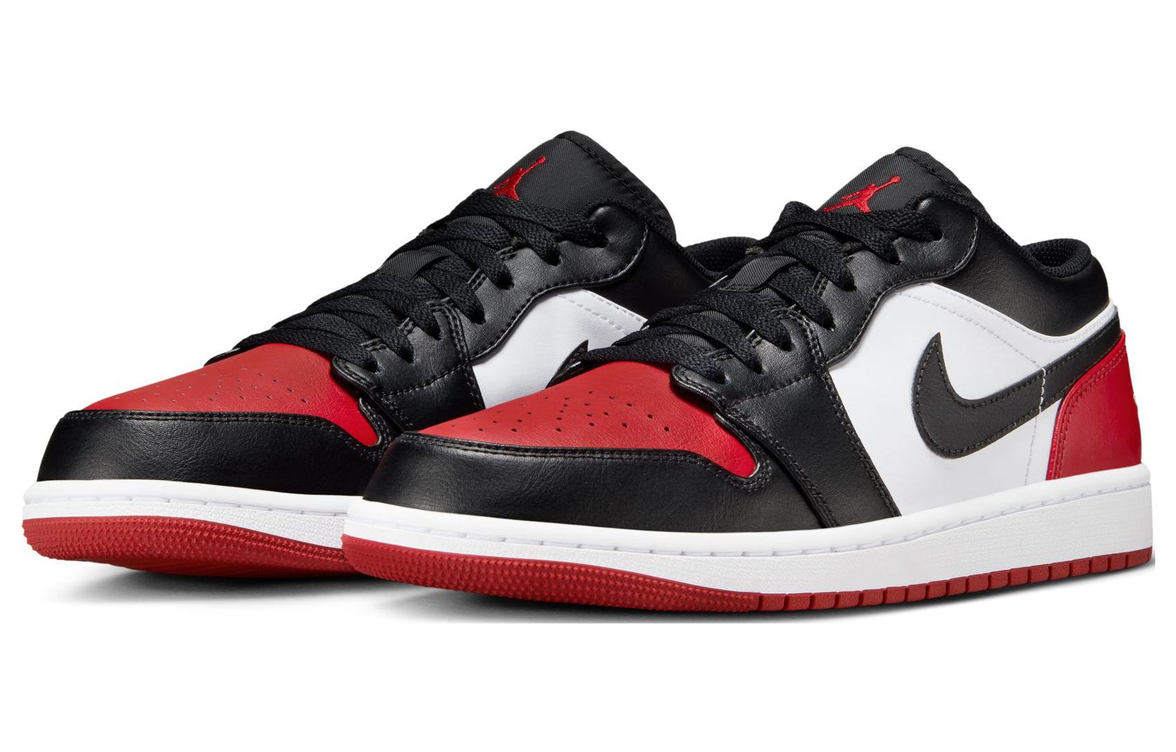 Air Jordan 1 Low \'Bred Toe\'  553558-161 Epoch-Defining Shoes