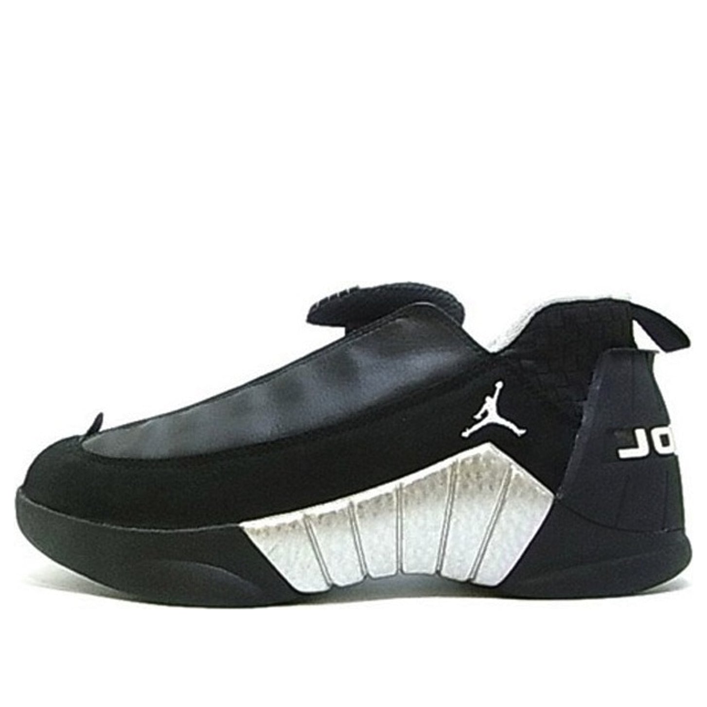 Air Jordan 15 OG Low 'Black Silver' 136035-011 Signature Shoe - Click Image to Close