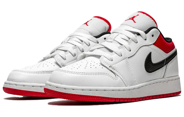 Air Jordan 1 Low \'White University Red\'  553558-118 Iconic Trainers