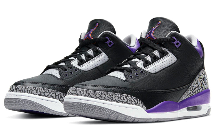 Air Jordan 3 Retro 'Court Purple' CT8532-050 Signature Shoe - Click Image to Close