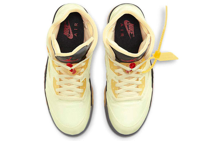 Off-White x Air Jordan 5 SP \'Sail\'  DH8565-100 Classic Sneakers
