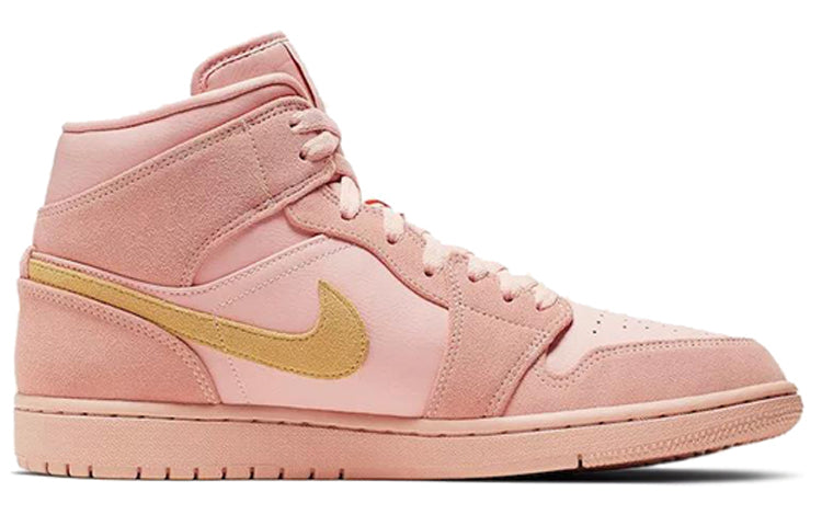 Air Jordan 1 Mid \'Coral Gold\'  852542-600 Signature Shoe