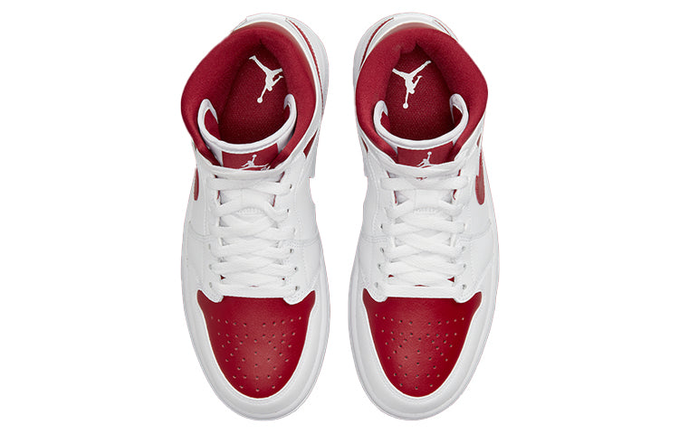 (WMNS) Air Jordan 1 Mid \'White Pomegranate\'  BQ6472-161 Epoch-Defining Shoes