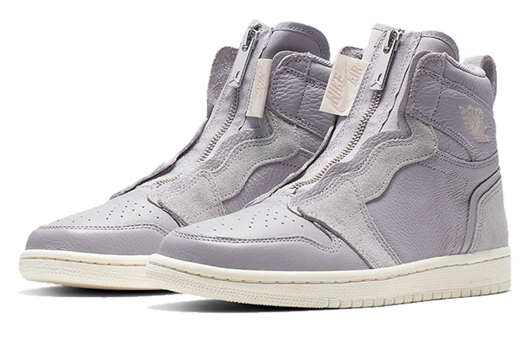 (WMNS) Air Jordan 1 High Zip \'Gray Light Ivory Light Purple\'  AQ3742-002 Epochal Sneaker