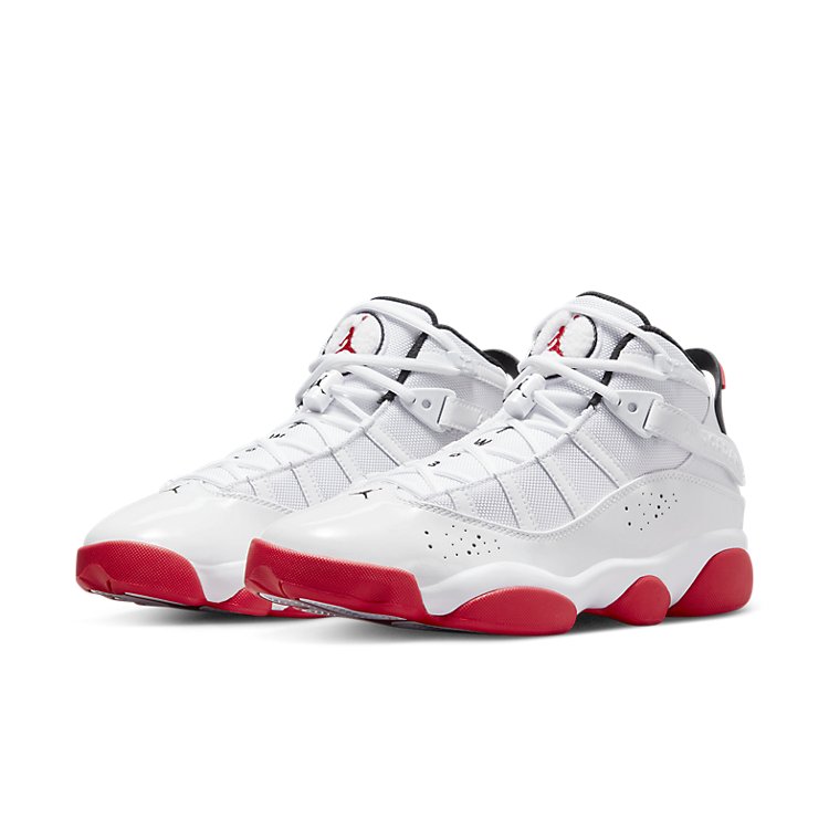 Air Jordan 6 Rings \'White University Red\'  322992-160 Iconic Trainers