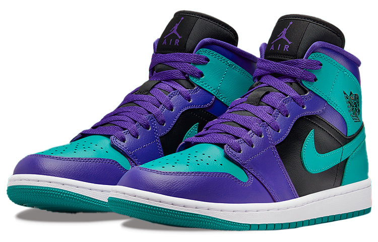 (WMNS) Air Jordan 1 Mid \'Black Grape\'  BQ6472-502 Iconic Trainers