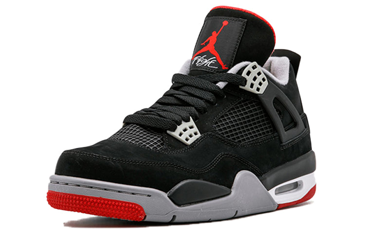 Air Jordan 4 Retro \'Bred\' 2012  308497-089 Signature Shoe