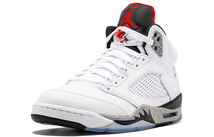 Air Jordan 5 Retro \'White Cement\'  136027-104 Signature Shoe