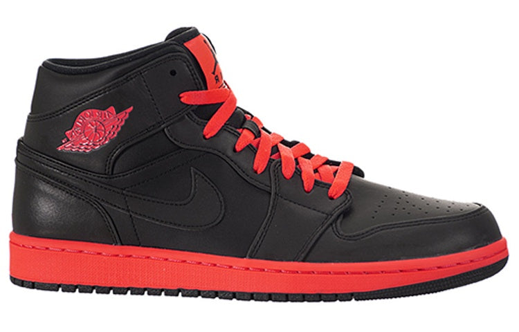 Air Jordan 1 Retro Mid \'Black Infrared\'  554724-043 Classic Sneakers