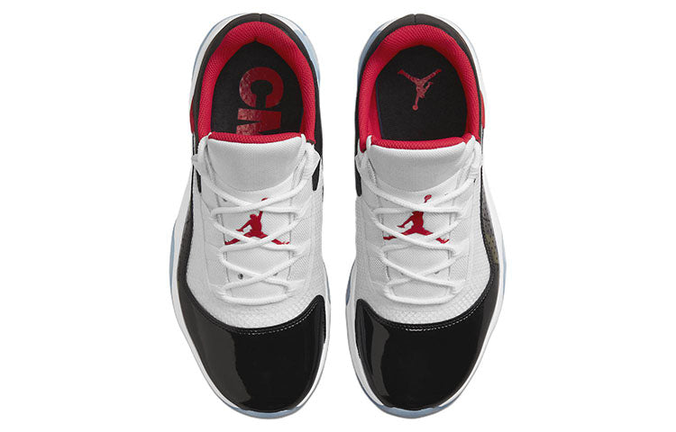 Air Jordan 11 CMFT Low \'White Black University Red\'  DO0613-160 Signature Shoe