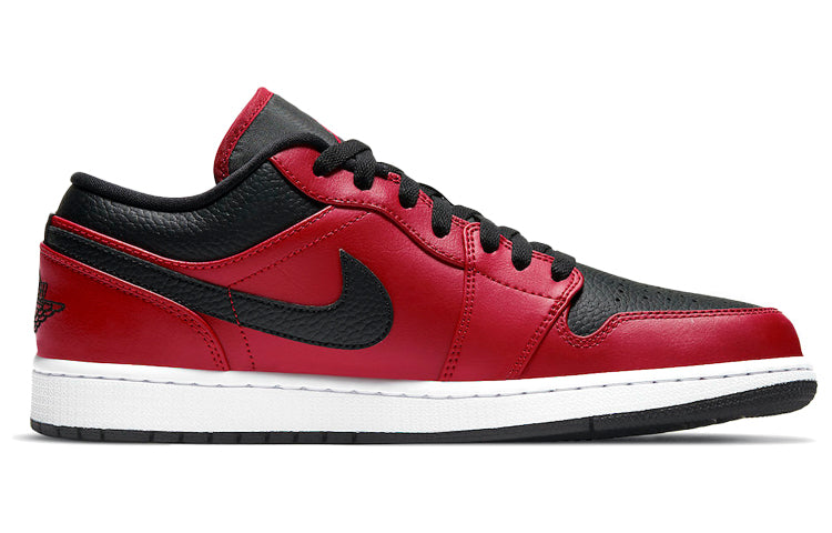 Air Jordan 1 Low \'Reverse Bred Pebbled Swoosh\'  553558-605 Cultural Kicks