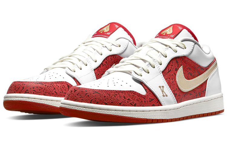 Air Jordan 1 Low SE \'Spades\'  DJ5185-100 Signature Shoe