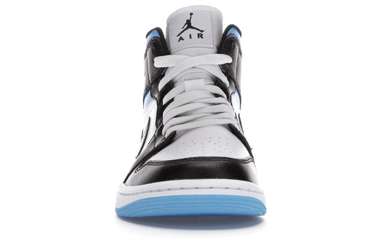 (WMNS) Air Jordan 1 Mid \'University Blue Black White\'  BQ6472-102 Classic Sneakers