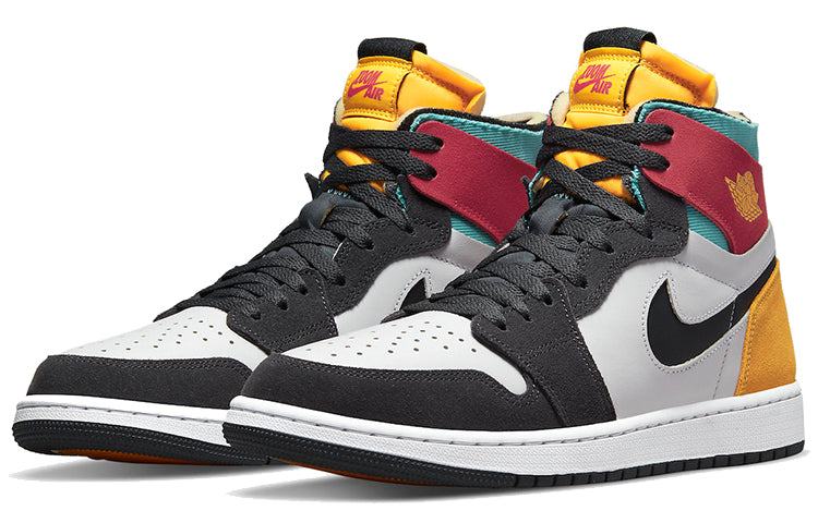 Air Jordan 1 High Zoom Comfort \'Multi-Color\'  CT0978-016 Signature Shoe