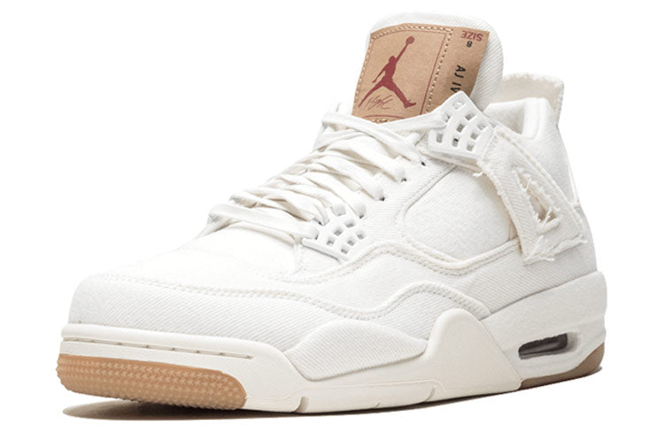 Levi\'s x Air Jordan 4 Retro \'White Denim\'  AO2571-100 Epoch-Defining Shoes