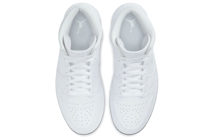 Air Jordan 1 Mid \'Triple White 2020\'  554724-130 Cultural Kicks