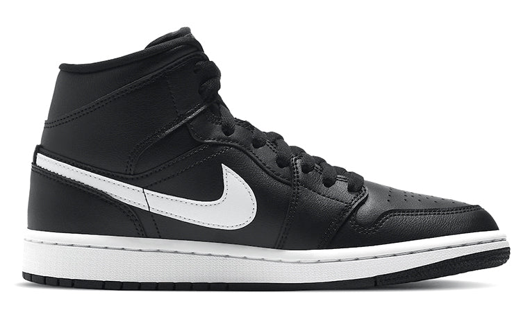 (WMNS) Air Jordan 1 Mid \'Black White\'  BQ6472-011 Vintage Sportswear