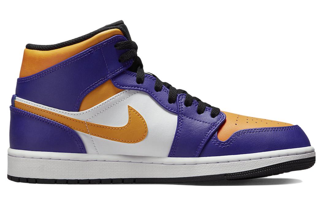 Air Jordan 1 Mid \'Lakers Purple\'  DQ8426-517 Signature Shoe