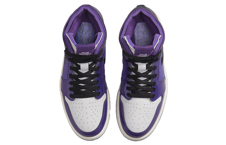 (WMNS) Air Jordan 1 Zoom Comfort \'Court Purple Patent\'  CT0979-505 Signature Shoe