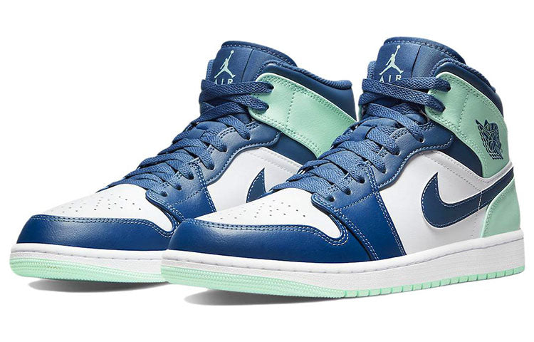 Air Jordan 1 Mid \'Blue Mint\'  554724-413 Cultural Kicks